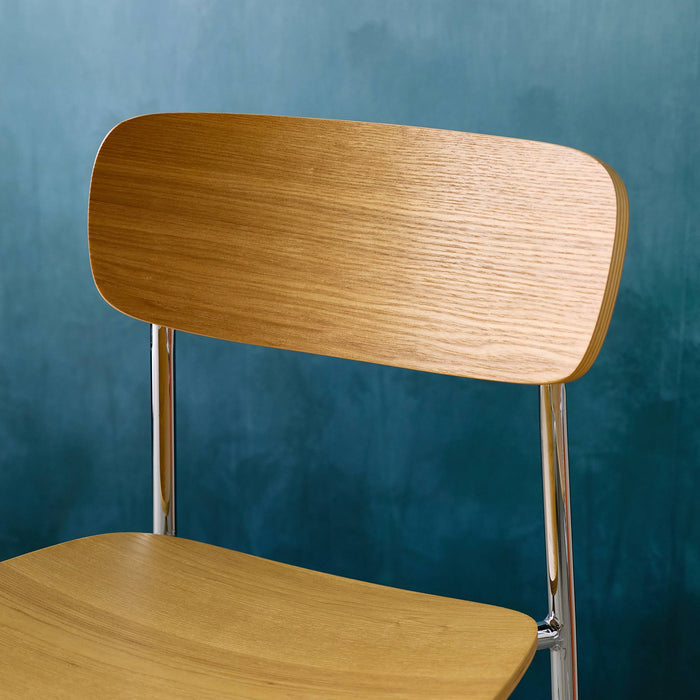 sweeek - Barkruk metaal en multiplex vintage (set van 2)