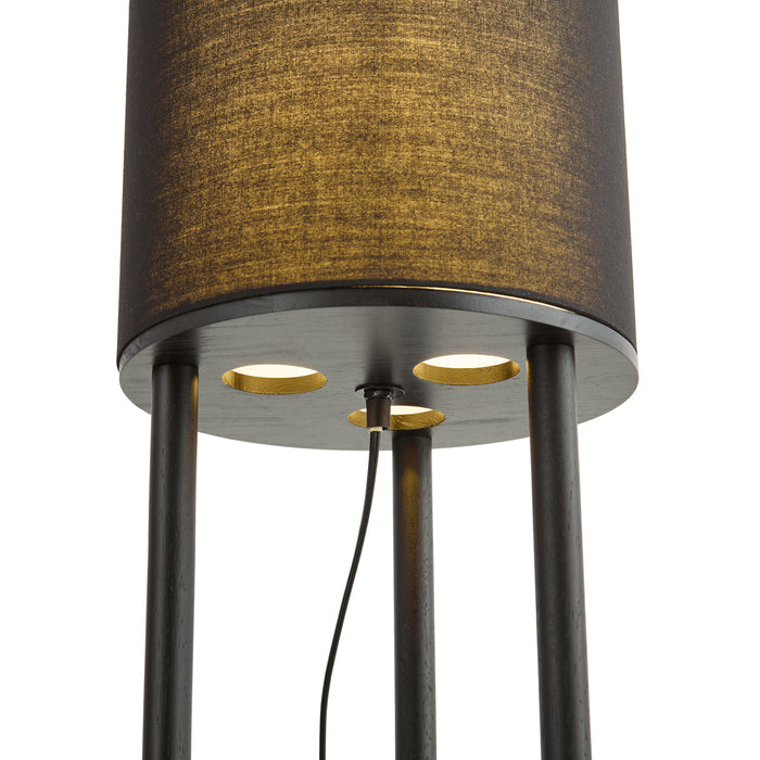 QAZQA Moderne vloerlamp zwart - Stojon