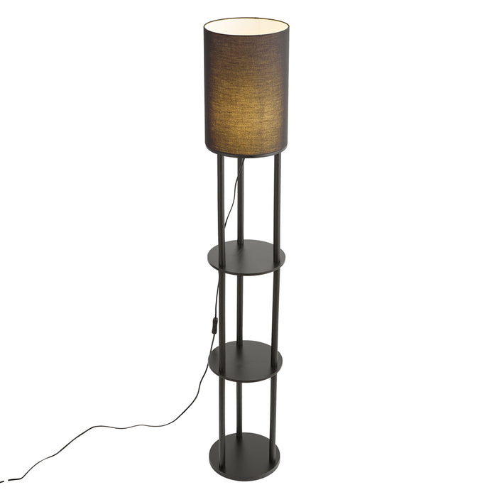QAZQA Moderne vloerlamp zwart - Stojon