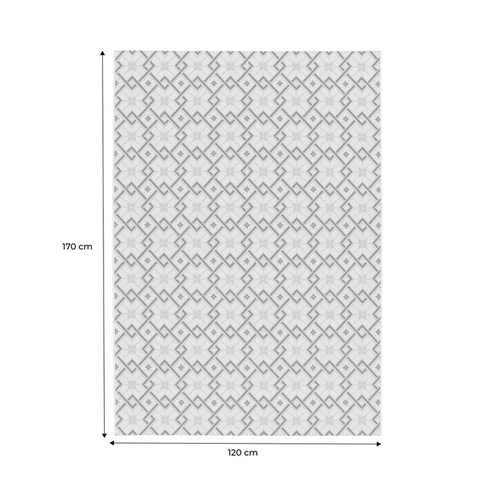 sweeek - Vintage binnen-|buiten tapijt, crème, beige en blauw