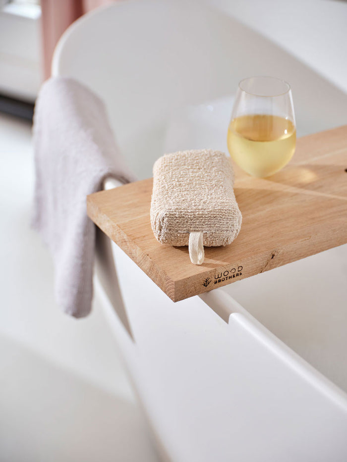 Badplank eiken naturel recht luxe 75 x 20 cm - 25 mm