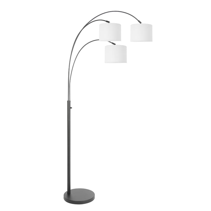 Steinhauer - vloerlamp - Sparkled Light - zwart - linnen metaal -