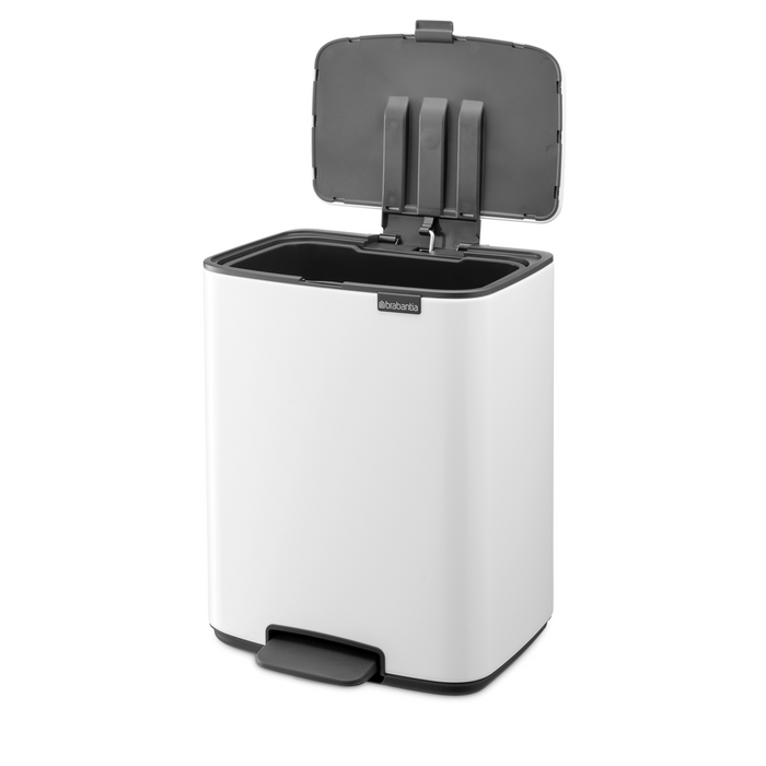Brabantia Bo Pedaalemmer 12L, kunststof binnenemmer - White