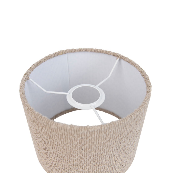 QAZQA Stoffen lampenkap beige met teddy stof 18|18|14