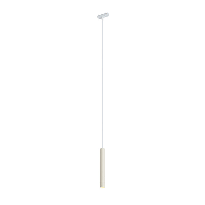 QAZQA Moderne hanglamp beige met wit voor railsysteem 1-fase - Iconic