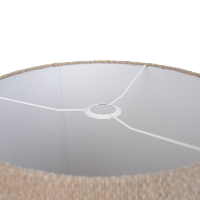 QAZQA Stoffen lampenkap beige met teddy stof 40|40|40