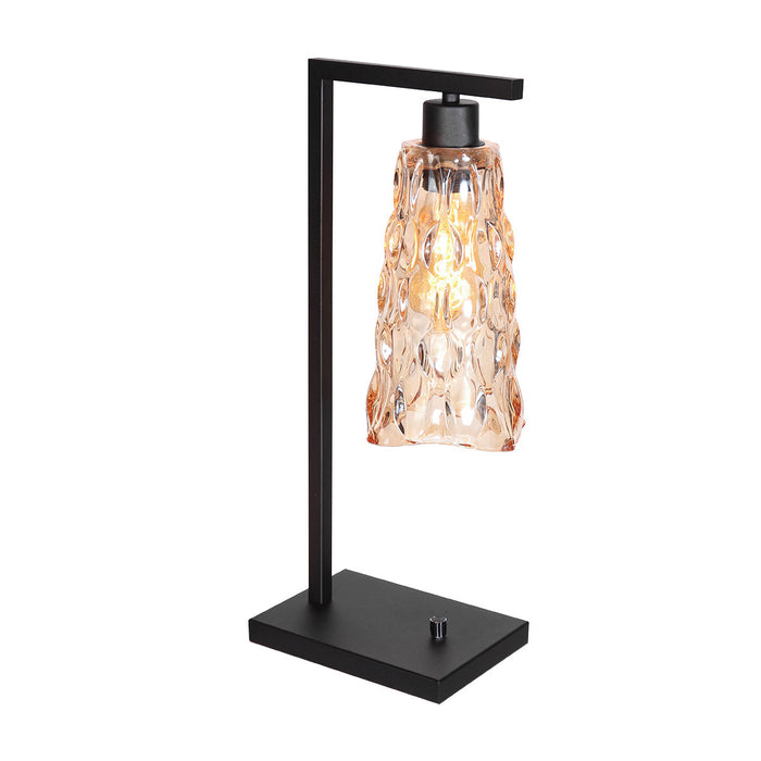 Steinhauer - Tafellamp Amber Glas - 1-Lichts - 20x14x48cm - Vidrio