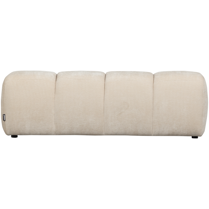 WOOOD Mojo Eetbankje 164 cm - Ribstof - Ecru - 49x164x45