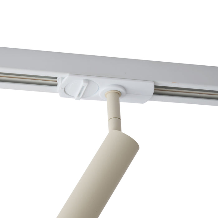 QAZQA Moderne spot beige met wit voor railsysteem 1-fase - Iconic Ivy