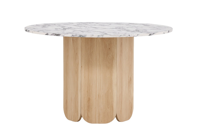Fjôrd - Eettafel Rond - Lichtgrijs - 120x120x75cm - Tekla