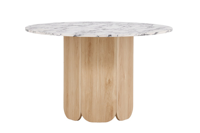 Fjôrd - Eettafel Rond - Lichtgrijs - 120x120x75cm - Tekla