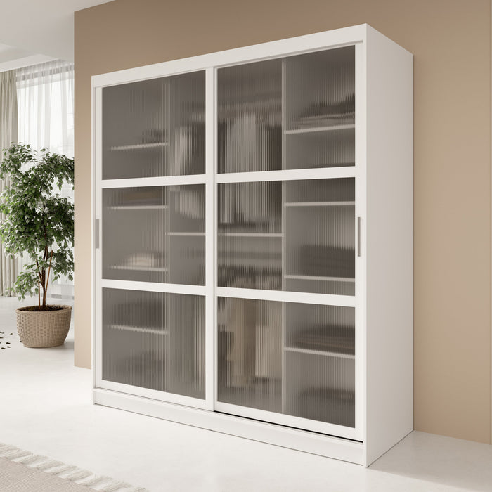 Meubella - Kledingkast Fessaro - Wit - 180 cm