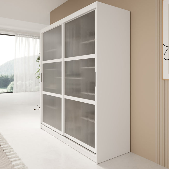 Meubella - Kledingkast Fessaro - Wit - 180 cm