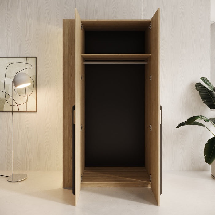 Meubella - Barbuda - Kledingkast 2 deuren - Eiken