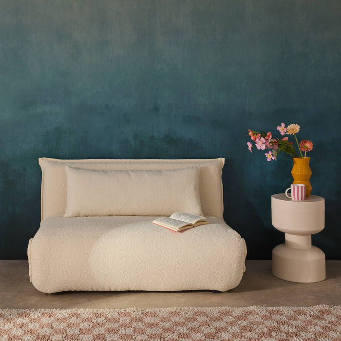 sweeek - Uitklapbare fauteuil boucléstof 2 plaatsen