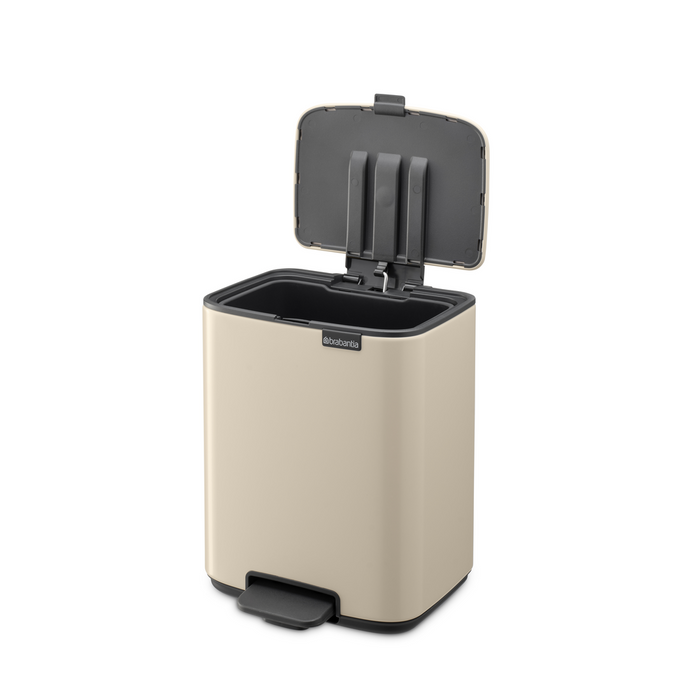 Brabantia Bo Pedaalemmer 7L, kunststof binnenemmer - Soft Beige