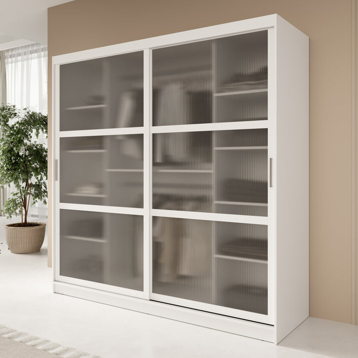 Meubella - Kledingkast Fessaro - Wit - 200 cm