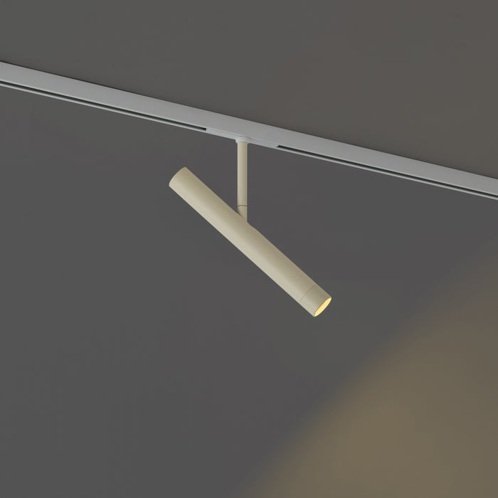 QAZQA Moderne spot beige met wit voor railsysteem 1-fase - Slimline