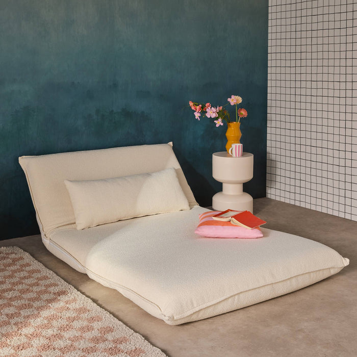 sweeek - Uitklapbare fauteuil boucléstof 2 plaatsen