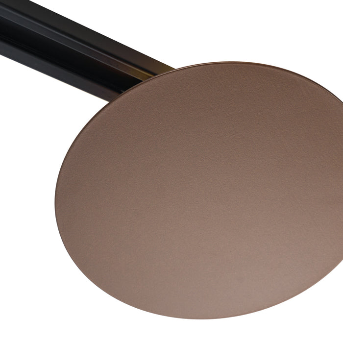 QAZQA Moderne plafondlamp brons voor railsysteem 1-fase 2-lichts -