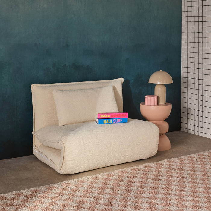 sweeek - Uitklapbare fauteuil boucléstof 1 plaats