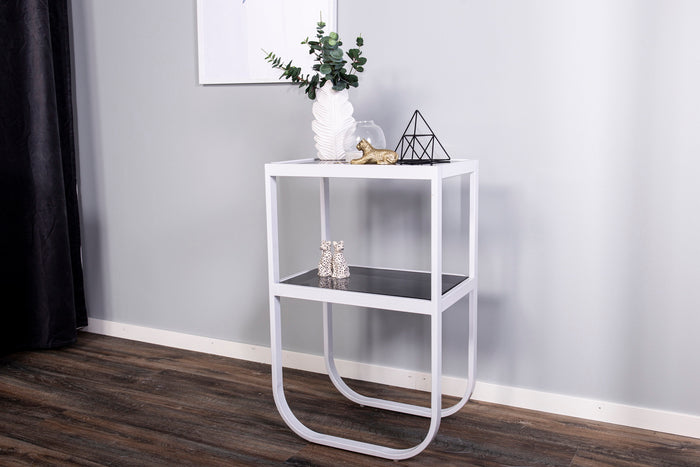 Fjôrd - Nachtkastje Wit Glas - 45x30x70cm - Rocker