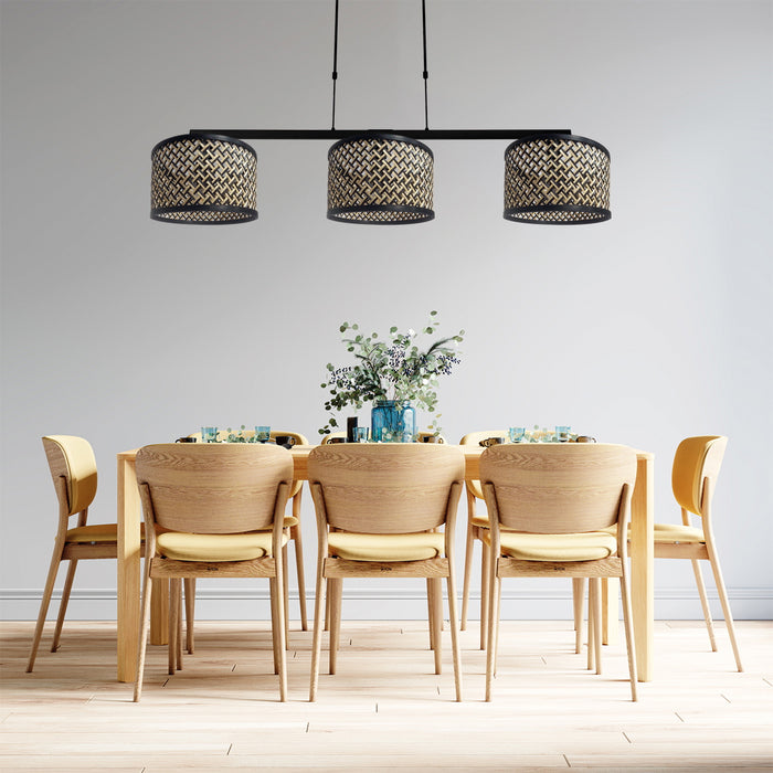 Steinhauer - hanglamp - Stang - zwart - bamboe metaal - grote