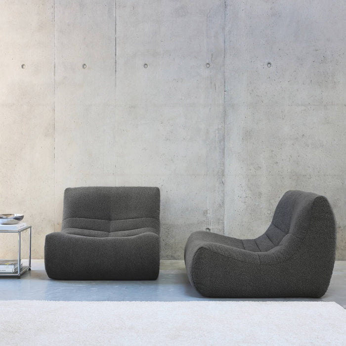 sweeek - Fauteuils boucléstof Sokol 1 zitplaats (set van 2)