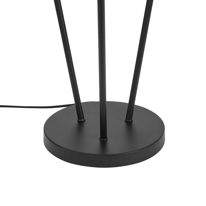 QAZQA Moderne vloerlamp zwart 3-lichts GU10 35mm - Thomas