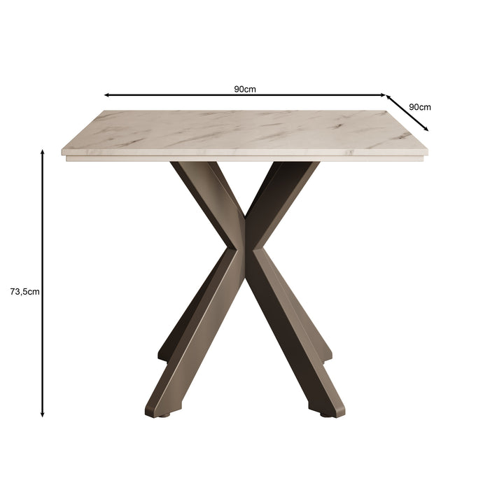 Meubella - Eetkamertafel Pacey - Eiken - 90 cm
