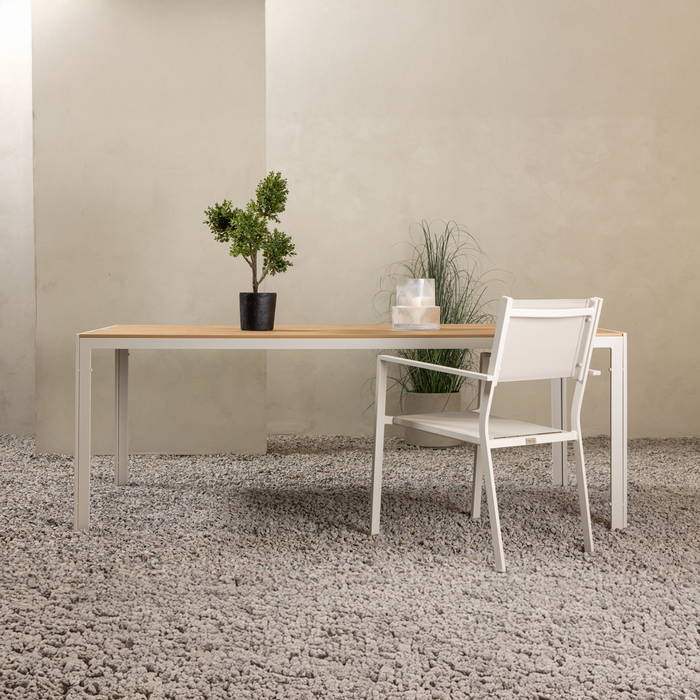 Fjôrd - Eettafel Rechthoek - Beige - 205x90x74cm - Break