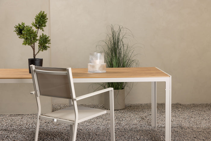 Fjôrd - Eettafel Rechthoek - Beige - 205x90x74cm - Break