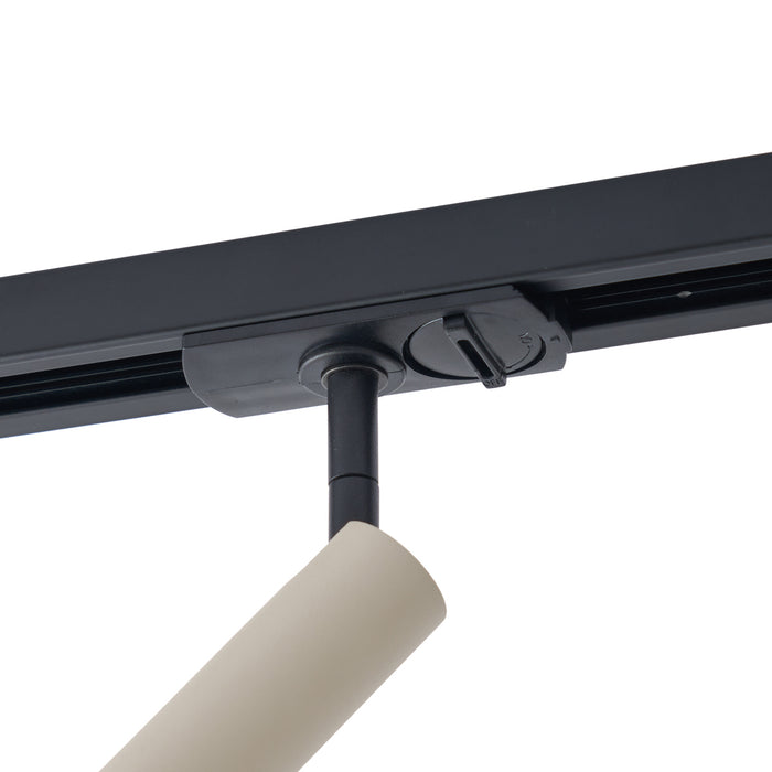 QAZQA Moderne spot beige met zwart voor railsysteem 1-fase - Iconic