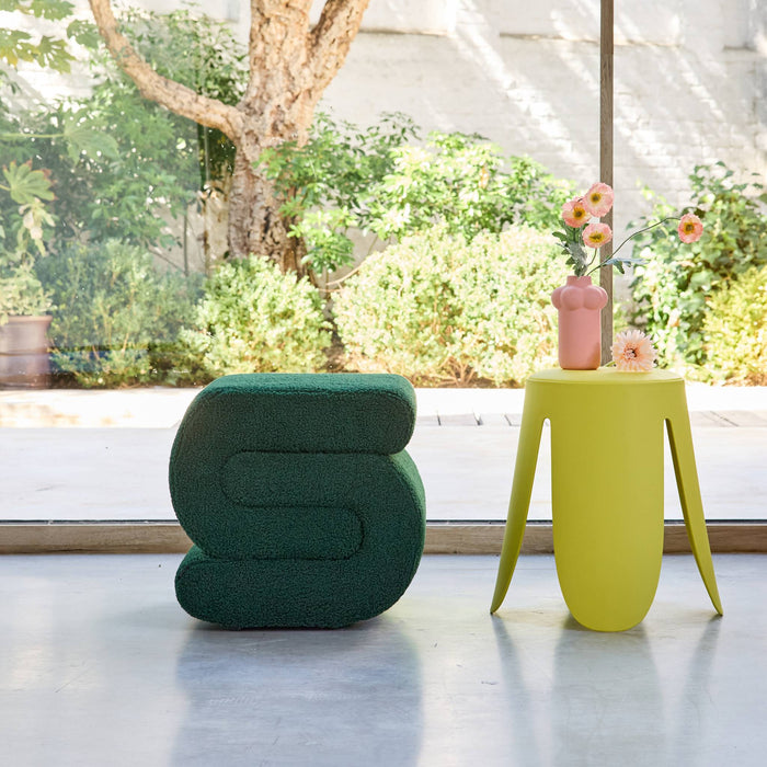 sweeek - Designpoef boucléstof 1 plaats