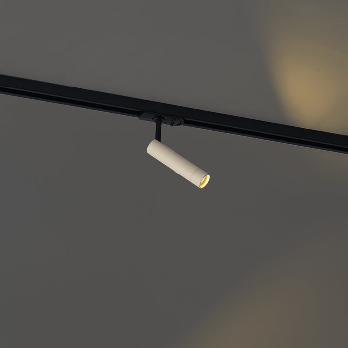 QAZQA Moderne spot beige met zwart voor railsysteem 1-fase - Iconic