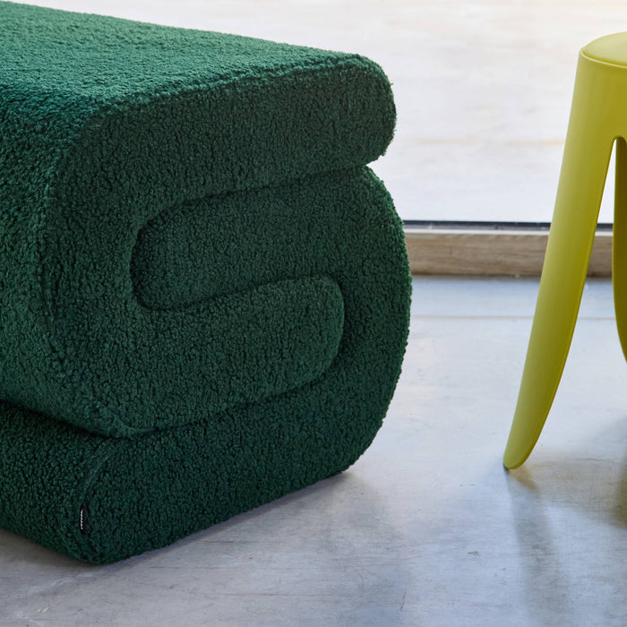 sweeek - Designpoef boucléstof 1 plaats