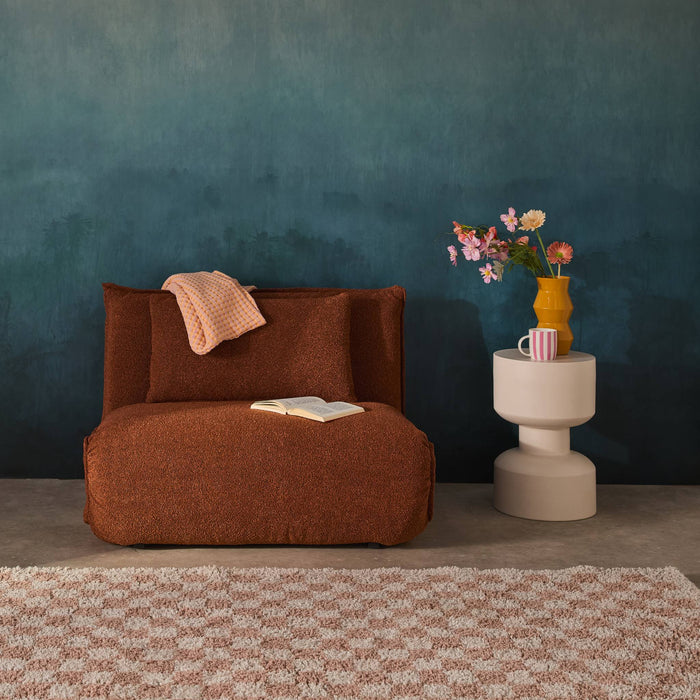 sweeek - Uitklapbare fauteuil boucléstof 1 plaats