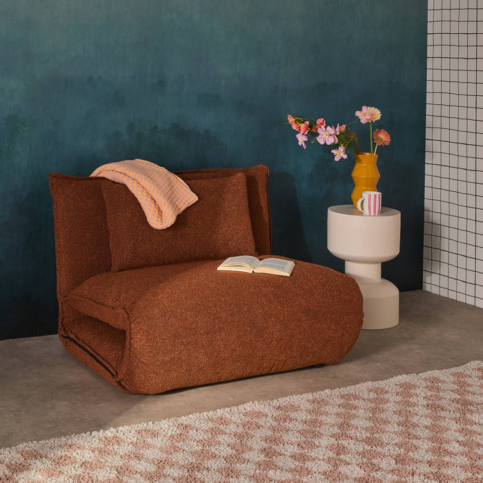 sweeek - Uitklapbare fauteuil boucléstof 1 plaats