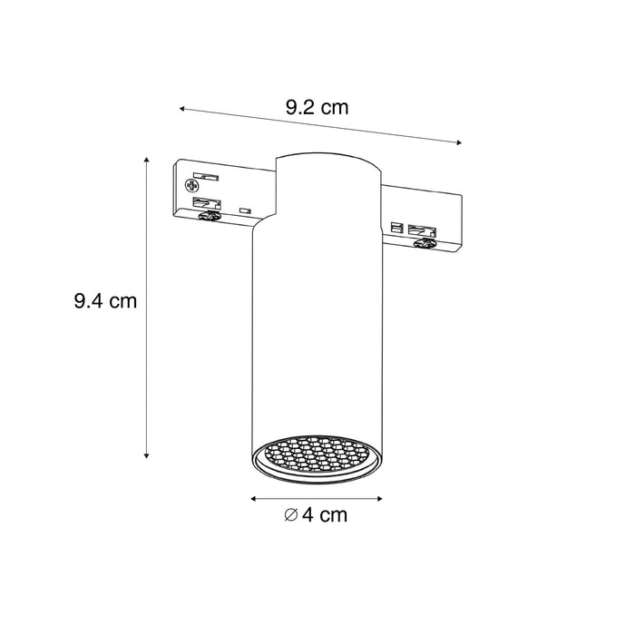 QAZQA Moderne spot donker brons voor railsysteem 1-fase GU10 35mm -