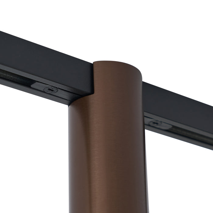 QAZQA Moderne spot donker brons voor railsysteem 1-fase GU10 35mm -