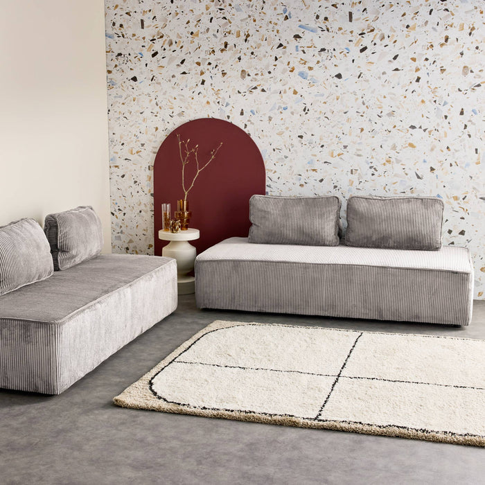 sweeek - Fauteuils in corduroy 2 zitplaatsen (set van 2)