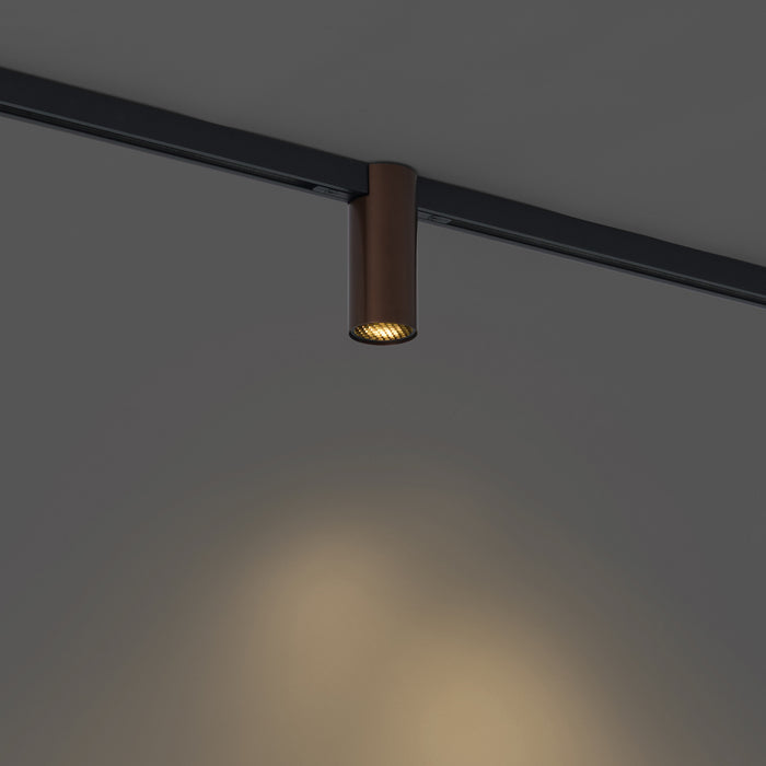 QAZQA Moderne spot donker brons voor railsysteem 1-fase GU10 35mm -