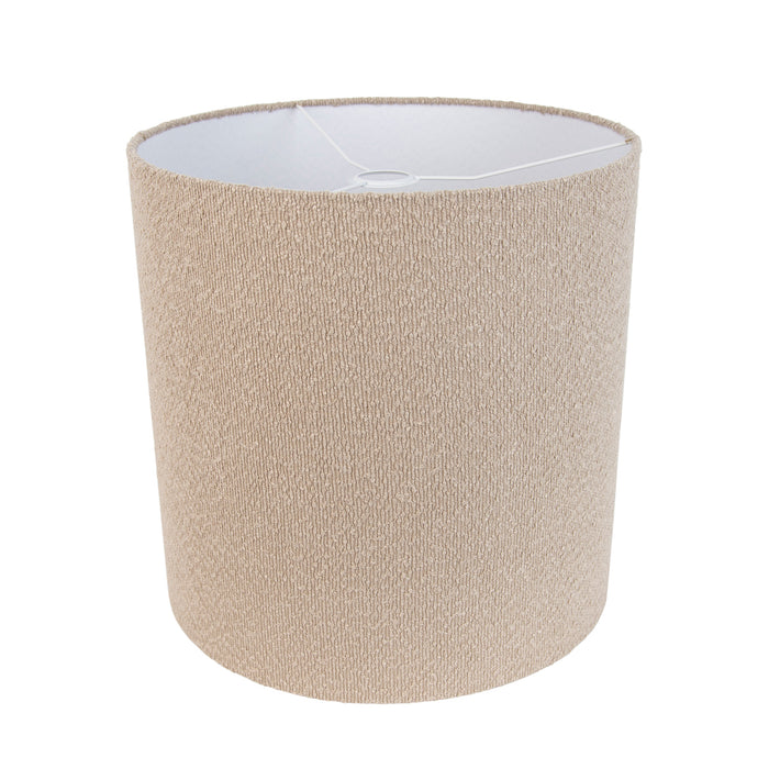 QAZQA Stoffen lampenkap beige met teddy stof 40|40|40