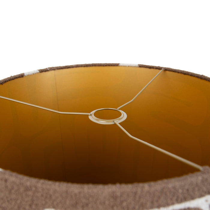 QAZQA Stoffen lampenkap bruin met beige gestreept 40|40|40