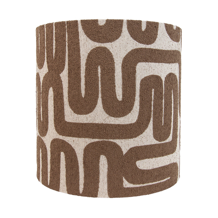 QAZQA Stoffen lampenkap bruin met beige gestreept 40|40|40