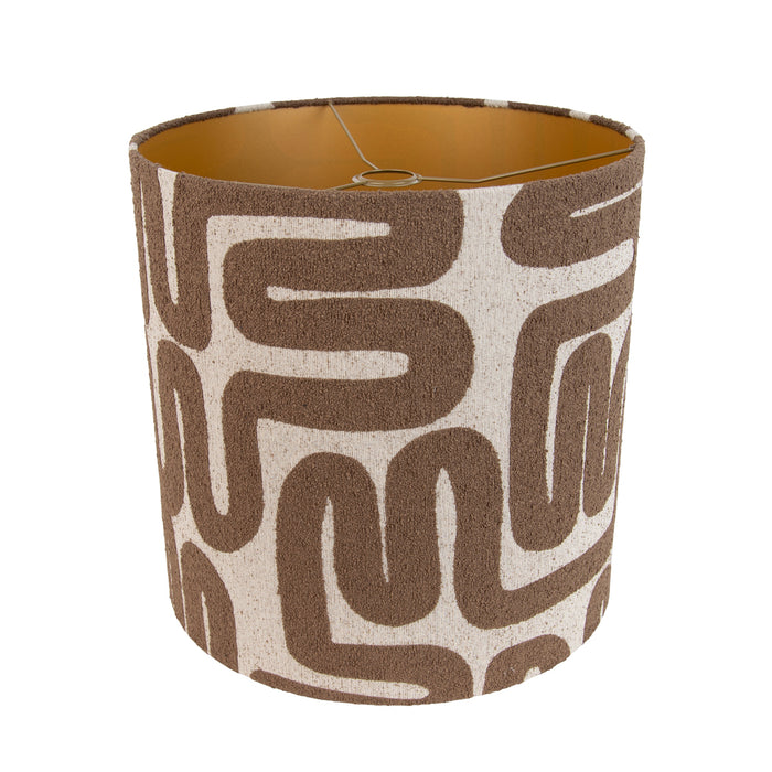 QAZQA Stoffen lampenkap bruin met beige gestreept 40|40|40