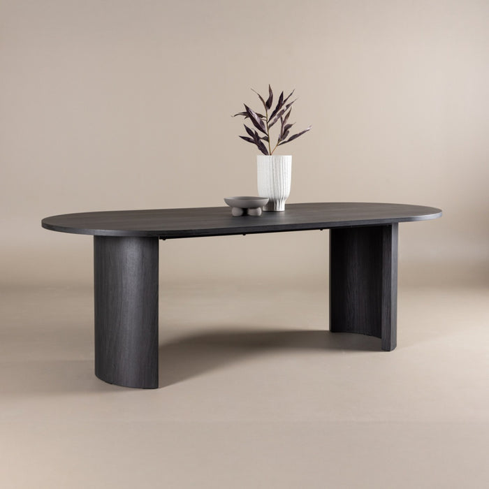 Fjôrd - Eettafel Ovaal - Zwart - 220x100x75cm - Grundsund