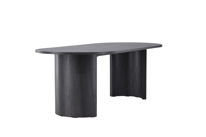 Fjôrd - Eettafel Ovaal - Zwart - 220x100x75cm - Grundsund