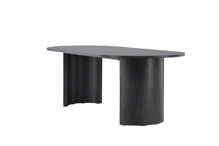 Fjôrd - Eettafel Ovaal - Zwart - 220x100x75cm - Grundsund