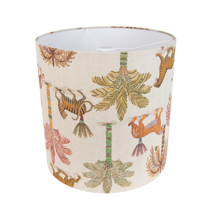 QAZQA Stoffen lampenkap multicolor met dierenprint 40|40|40